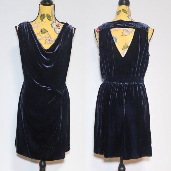 Twist & Tango Black Velvet Dress Size 38 - Picture 1 of 9
